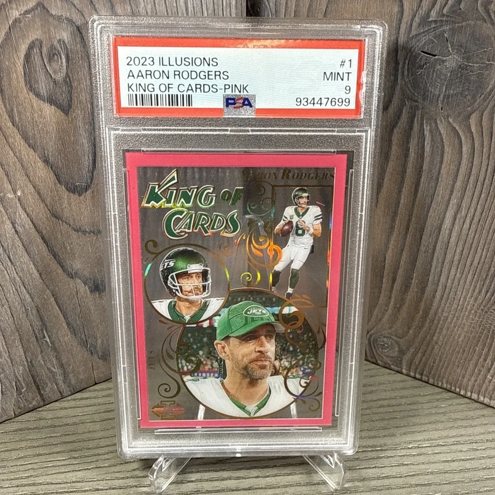 2023 Panini Illusions Aaron Rodgers King of Cards Case Hit PSA 9 - #293/399